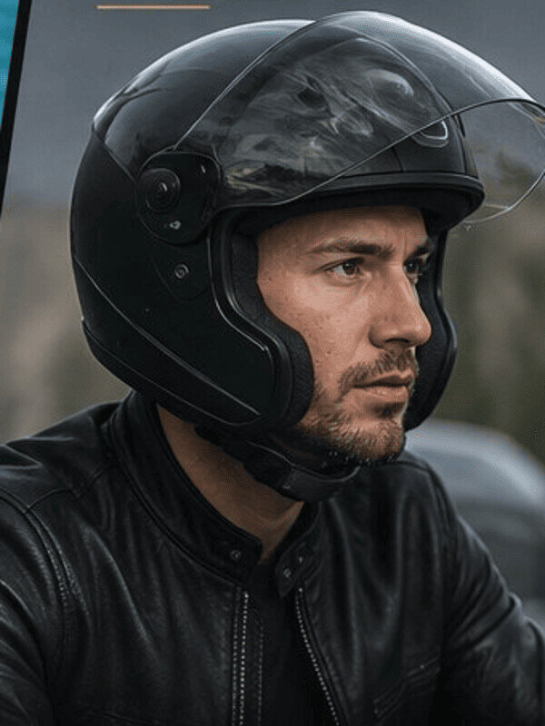 Kaskla motor kullanırken protez saç