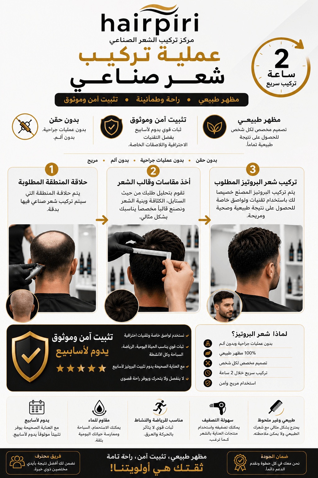 Protez saç uygulama süreci